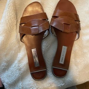 Brown leather Zara sandals